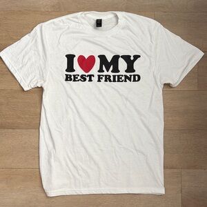 Gildan White 'I Heart My Best Friend' T-Shirt